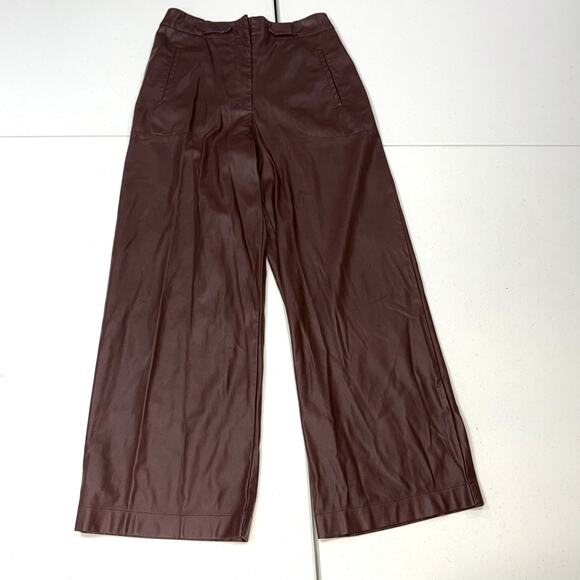 Ronny Kobo Faux Leather Wide Leg Pants Size 4 - Picture 7 of 10
